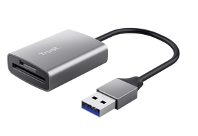 Cardreader USB-A Trust Dalyx Fast, carduri compatibilie micro-SD, SD, gri