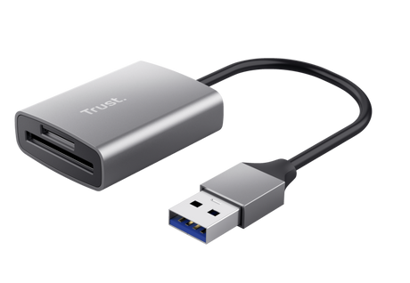Cardreader USB-A Trust Dalyx Fast, carduri compatibilie micro-SD, SD, gri