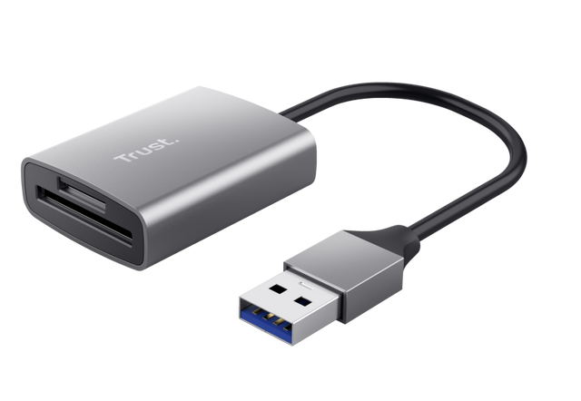 Cardreader USB-A Trust Dalyx Fast, carduri compatibilie micro-SD, SD, gri
