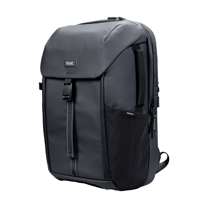 Rucsac laptop Trust Travel, dimensiune maxima laptop 17", 15 compartimente, material RPET, volum 25 L, negru