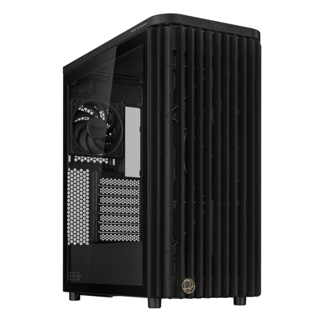 Carcasa ASUS ProArt PA401 Wood TG PWM, RGB, Mid Tower, Black