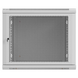 Dulap rack de perete 19", 9U, 600x600 mm, pentru asamblare, usa metalica, RAL7035, gri