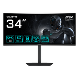 Monitor Gaming GIGABYTE GS34WQCA, 34", 3440 x 1440 pixeli, Black