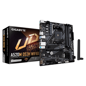 Placa de baza Gigabyte A520M DS3H WIFI6E, Socket AM4, DDR4, Micro-ATX