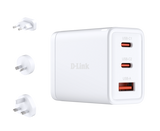 Incarcator D-Link 65W GaN Charger, 65W, 2 porturi, Alb