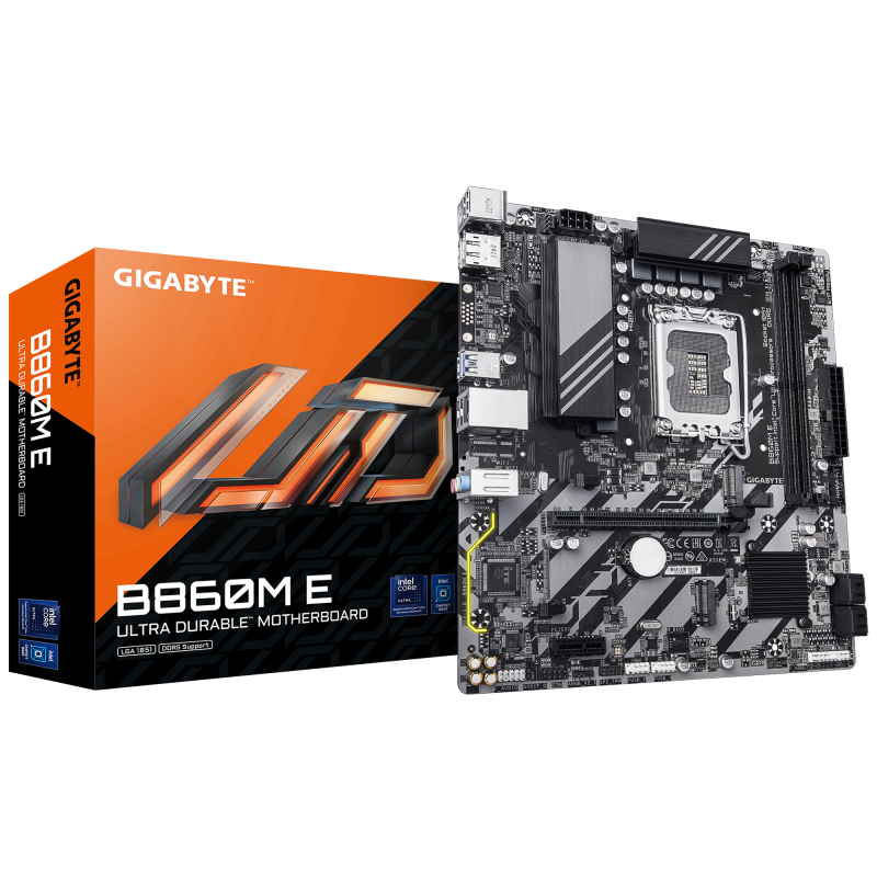 Placa de baza Gigabyte B860M E, LGA 1851, DDR5, Micro-ATX