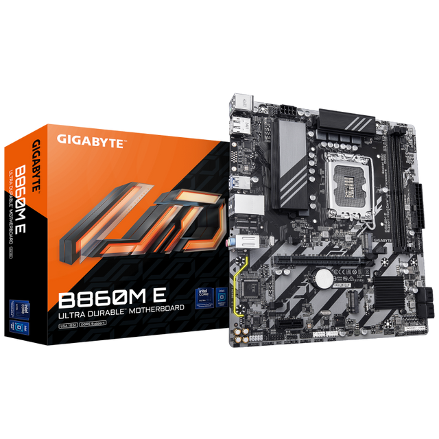 Placa de baza Gigabyte B860M E, LGA 1851, DDR5, Micro-ATX