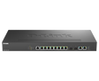 Switch D-Link DMS-1250-12TP , 8 porturi Gigabit, 2 porturi SFP+, Protocol 802.1D STP 802.1s MSTP 802.1w RSTP, rackabil