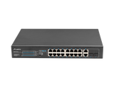 Switch  16x 100 Mb PoE+ / 2x 1 Gb / 1x SFP, fara management, rack 10" & 19", Gigabit Ethernet, 150W