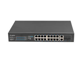 Switch  16x 100 Mb PoE+ / 2x 1 Gb / 1x SFP, fara management, rack 10" & 19", Gigabit Ethernet, 150W