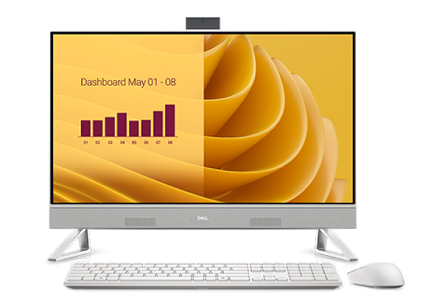 All-in-One Consumer DELL EC27250 cu procesor Intel Core 7 150U pana la 5.4GHz, 27", Full HD, Touchscreen, 32GB DDR5, 1TB SSD M.2 NVMe, Intel Graphics, Windows 11 Pro, White