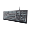 Tastatura cu fir Trust Primo, membrana, iluminare, numar taste 104, gri