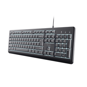 Tastatura cu fir Trust Primo, membrana, iluminare, numar taste 104, gri