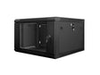 Dulap rack de perete 19", 6U, 600x600 mm, negru, V2