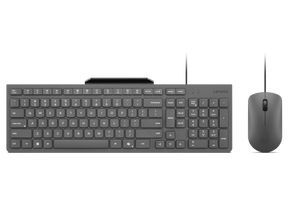 Kit wired tastatura si mouse Lenovo 310 USB-A Wired Combo, taste numerice, gri