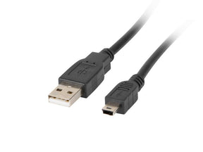 Lanberg CA-USBK-10CC-0003-BK. Cable length: 0.3 m. Connector 1: Mini-USB A, Connector 2: USB A, USB version: USB 2.0, Maximum data transfer rate: 0.48 Gbit/s, Product colour: Black