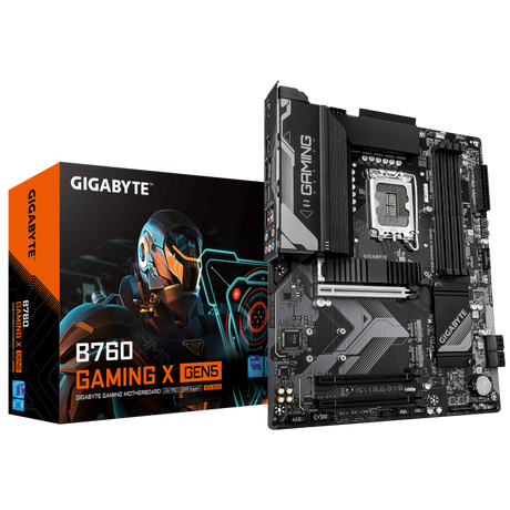 Placa de Baza GIGABYTE B760 GAMING X GEN5, 4x DDR5, 1x DP 1x HDMI, 1x PCIE 5.0 x16 2x PCIE 3.0 x16, 3x M.2, 4x SATA 6GB/s, ATX