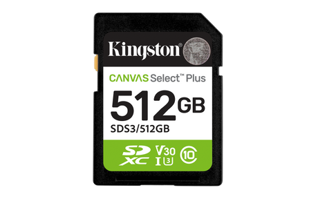 Card de Memorie SDXC Kingston,512GB,Canvas Select Plus