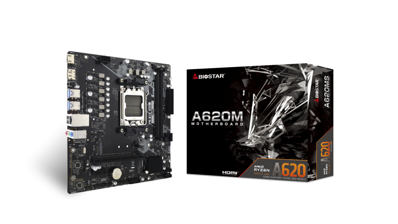 Placa de baza Biostar A620MS, Socket AM5, DDR5, Micro-ATX