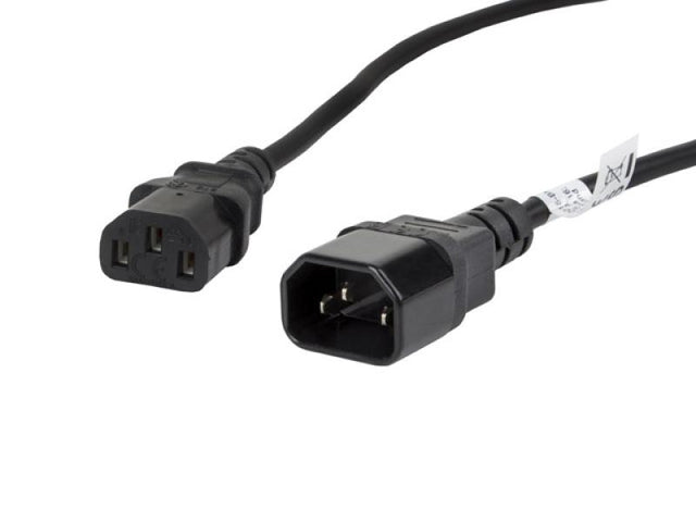 Cablu IEC 320 C13  C14 1,8 m VDE negru