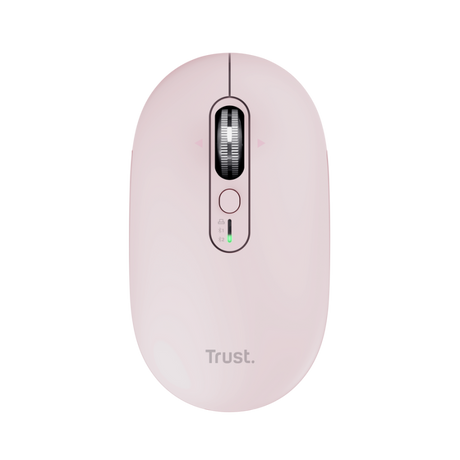 Mouse wireless Trust Seron Hyperscroll, 7 butoane, rezolutie maxima 3200 DPI, roz
