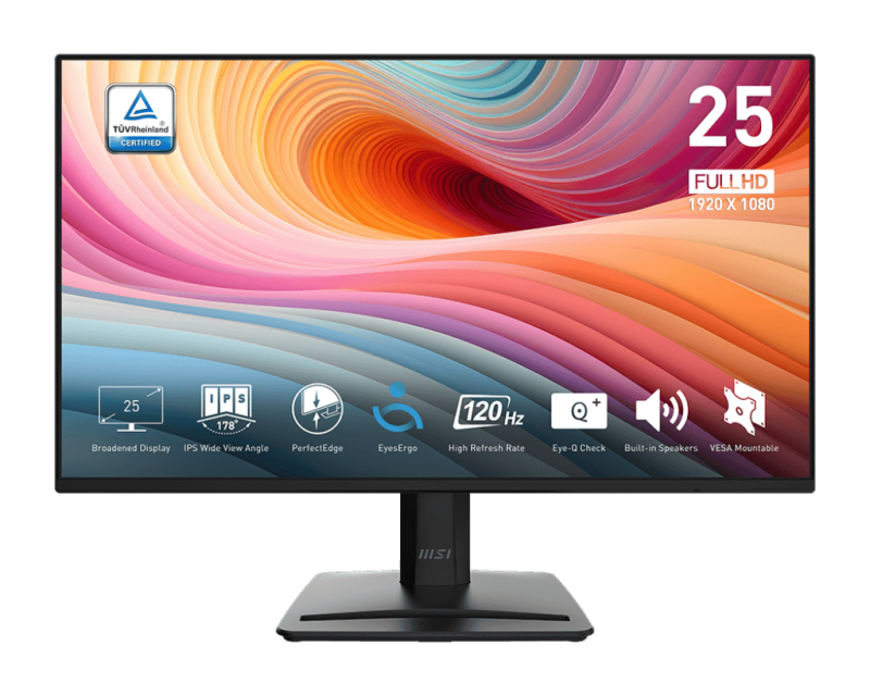 Monitor Consumer MSI PRO MP252 E2, 24.5", 1920 x 1080 pixeli, Black, 2 ani Garantie