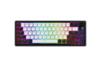 Tastatura wireless Hator Skyfall 65, interfata 2.4GHz, BT5.3, USB, polling rate 8000Hz, capacitate baterie 4000mAh, switch HATOR Aurum Ice Magnetic linear, material tasta OMA, buton de control multimedia, sistem de anulare a zgomotului integrat, alb-negru