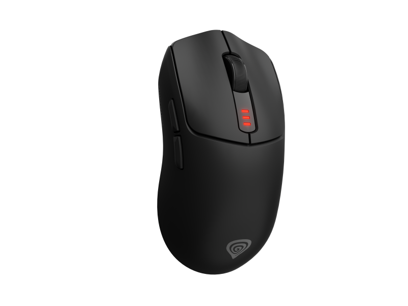 Mouse gaming wireless Gensesis Zircon 500 G2, senzor optic, interfata USB, rezolutie maxima 10000 DPI, numar butoane 6,switch mecanic Huano Purple 90M, maximum frame rate 4 600 FPS, negru