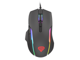 Mouse gaming cu fir Gensesis Xenon 220, senzor optic, interfata USB, rezolutie maxima 12800 DPI, numar butoane 7, iluminare RGB, silent switches, maximum frame rate 7 000 FPS, negru