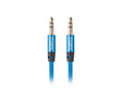 Cablu minijack 3,5 mm M/M 3 pini 2 m albastru Premium