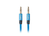 Cablu minijack 3,5 mm M/M 3 pini 3 m albastru Premium