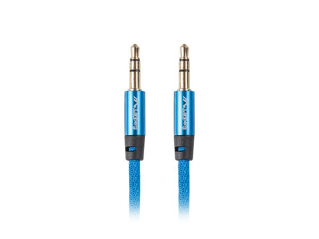 Cablu minijack 3,5 mm M/M 3 pini 3 m albastru Premium