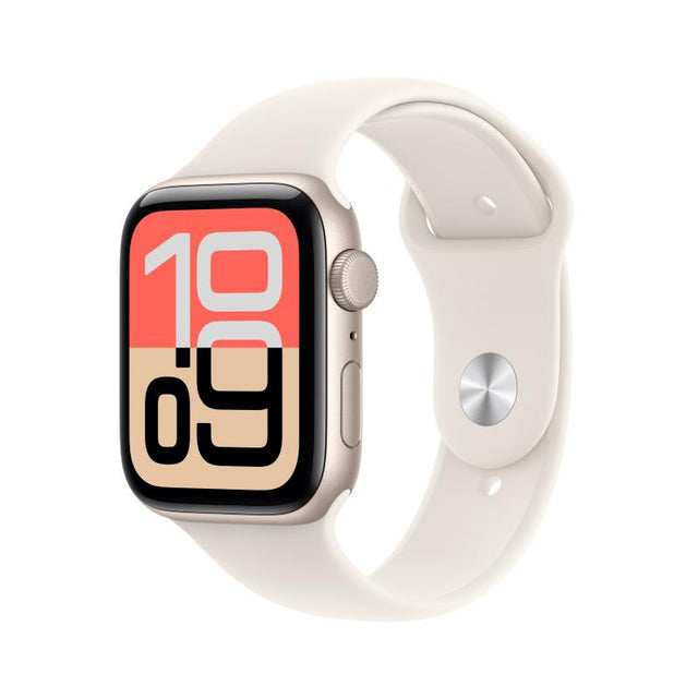 Apple Watch SE 3 GPS 44mm Starlight Aluminium Case with Starlight Sport Band - S/M