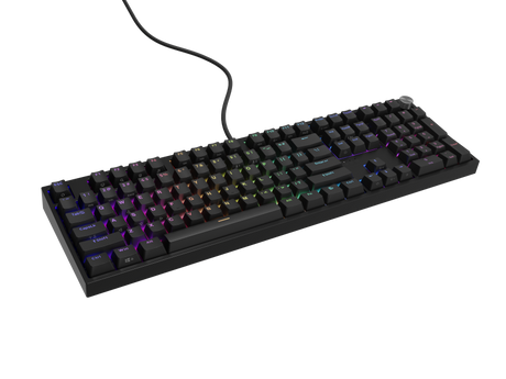 GAMING KEYBOARD GENESIS THOR 404 US LAYOUT RGB BACKLIGHT MECHANICAL BLACK GATERON YELLOW PRO
