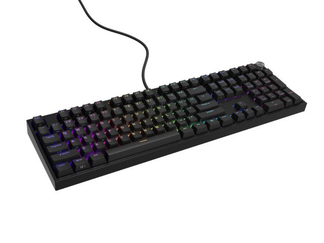 GAMING KEYBOARD GENESIS THOR 404 US LAYOUT RGB BACKLIGHT MECHANICAL BLACK GATERON YELLOW PRO