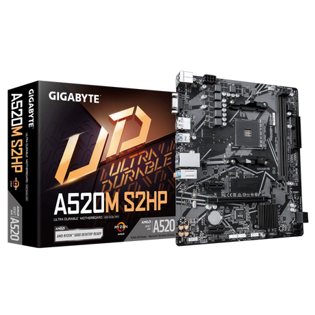 Placa de baza Gigabyte A520M S2HP, Socket AM4, DDR4, Micro-ATX