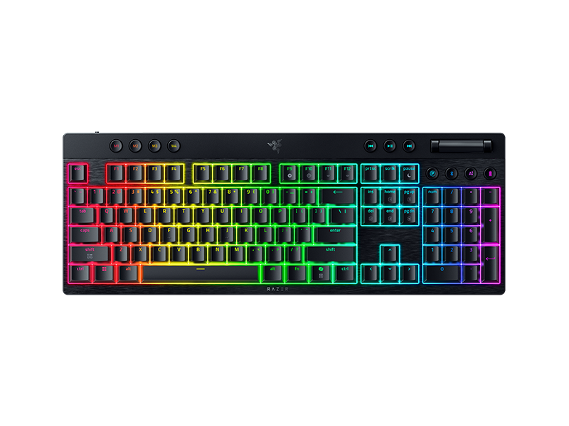Tastatura mecanica wireless Razer Blackwidow V4 Low profile HyperSpeed, switch Razer™ Low-profile Mechanical Switches (Yellow Linear Switch), 110 taste, iluminare Razer™ Chroma RGB, negru