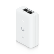 Injector PoE+ Ubiquiti UniFi 30W 48V 0.65A 2.5G , Tensiune nominală 100—240V CA la 50/60Hz, Tensiune de ieșire 48V CC la 0,65A, dimensiuni 93 x 62 x 35 mm (3,7 x 2,4 x 1,4"), alb