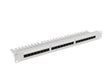 Patch panel 24 porturi 1U 19" Cat.5e UTP cu organizator cabluri, gri