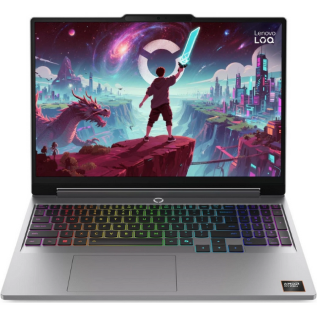 Notebook Gaming LENOVO LOQ 15AHP11, cu procesor AMD Ryzen 7 250, 15.3'' IPS, 16 GB DDR5, 512 GB, NVIDIA GeForce RTX 5050, 8GB GDDR7, Fr OS