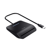 Primo Smartcard Reader Trust, interfata USB-C 2.0, lungime cablu 100cm, negru