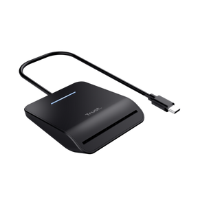 Primo Smartcard Reader Trust, interfata USB-C 2.0, lungime cablu 100cm, negru