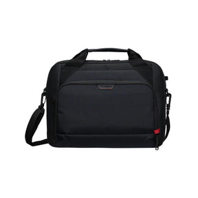 Geanta laptop Targus Classic EcoSmart® Briefcase, pentru laptopuri de 13-14”, dimensiuni: 10.23" x 2.55" x 10.82", dimensiuni compartiment laptop: 12.8" x 8.9", capacitate 4.6 L, negru