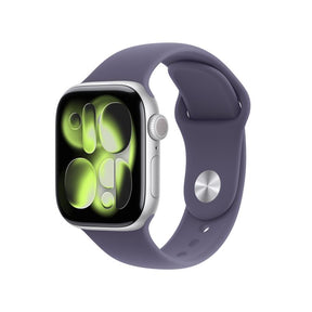Apple Watch Series 11 GPS 42mm Silver Aluminium Case with Purple Fog Sport Band - S/M