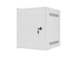 Dulap rack 10" perete 6U / 280x310 pentru auto-asamblare, cu ușă metalică, gri  (flat pack)