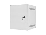 Dulap rack 10" perete 6U / 280x310 pentru auto-asamblare, cu ușă metalică, gri  (flat pack)