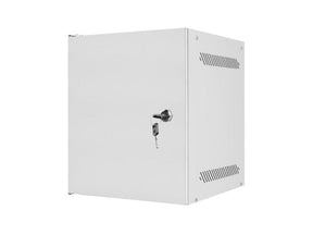 Dulap rack 10" perete 6U / 280x310 pentru auto-asamblare, cu ușă metalică, gri  (flat pack)