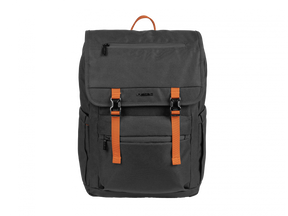 Rucsac laptop Natec Niala Ginger, compatibilitate dimensiune laptop 15.6", 4 compartimente, capacitate 18L, material 100% recycled p olyester, negru/portocaliu