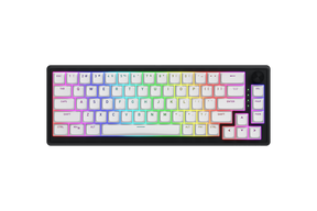 Tastatura wireless Hator Skyfall 60, interfata 2.4GHz, BT5.3, USB, polling rate 1000Hz, capacitate baterie 2000mAh, switch HATOR Aurum Sterling linear, material tasta OMA, buton de control multimedia, sistem de anulare a zgomotului integrat, alb-negru