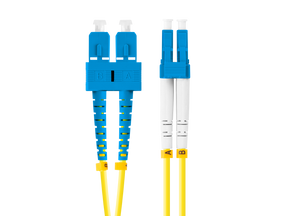 Patch cord fibră SM SC/UPC-LC/UPC duplex 2 m LSZH G657A1 3,0 mm galben